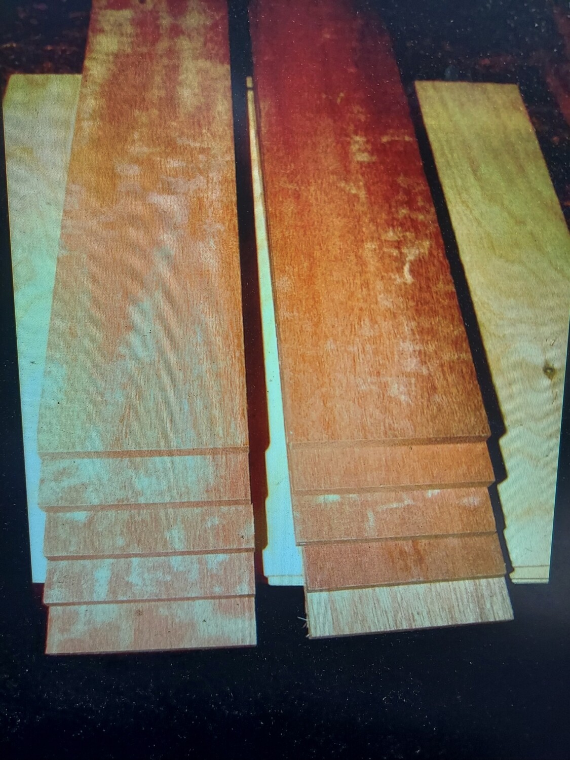 10 PIECES KILN DRIED SANDED BULLETWOOD 12 X 3 X 1/8&quot;