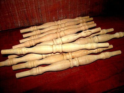 NEW UNFINISHED MAPLE SPINDLE 11" LONG WITH 3/8" TENON 25 PIECES F