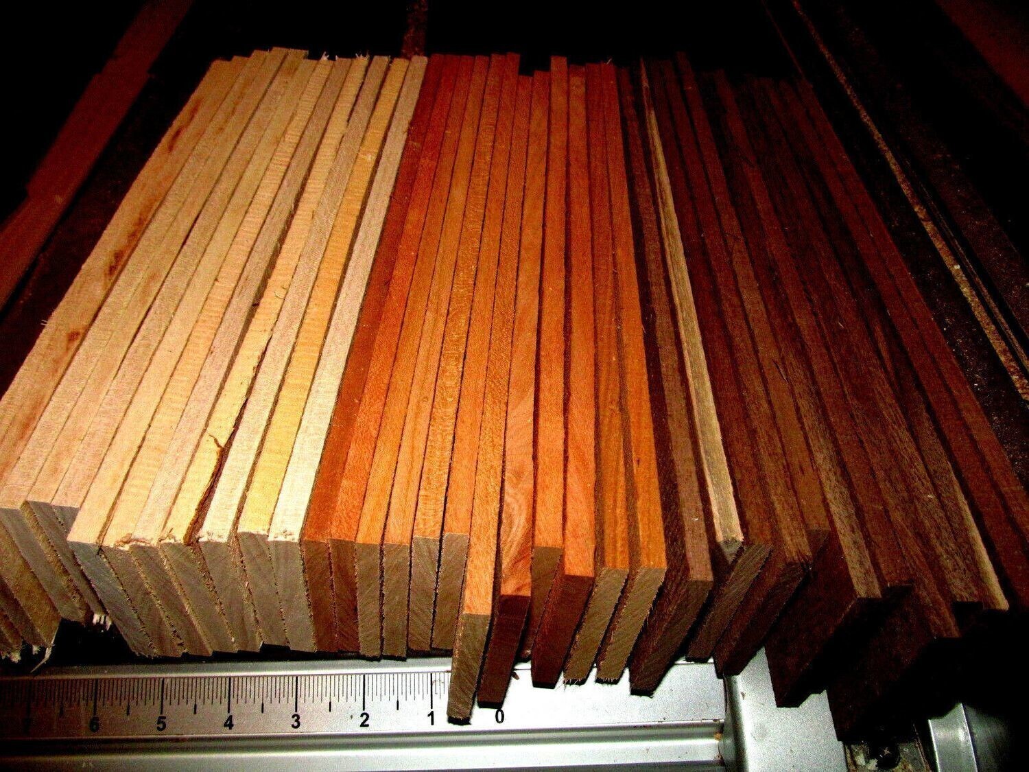 MULTIPAK (18)  Kiln Dried Walnut, Cherry &amp; Alder Thins 12&quot; X 3&quot; X 1/8&quot;