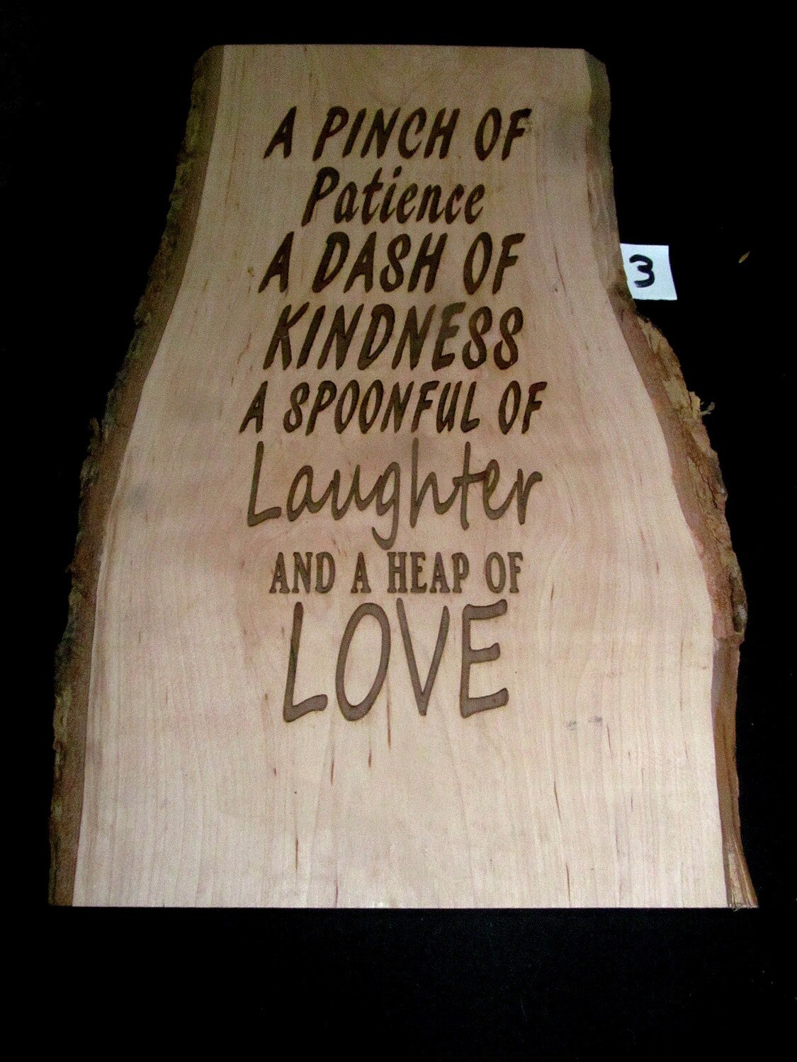 BEAUTIFUL &quot;A PINCH OF PATIENCE&quot; SIGN 18&quot; x 12&quot; x 1/2&quot;