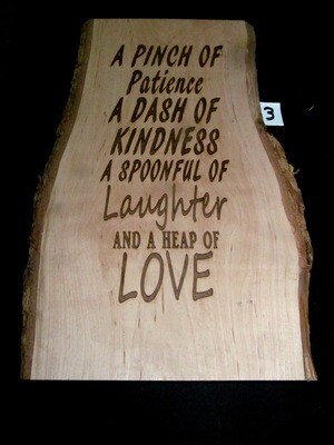 BEAUTIFUL &quot;A PINCH OF PATIENCE&quot; SIGN 18&quot; x 12&quot; x 1/2&quot;