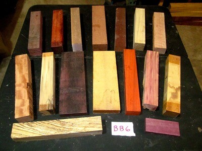 BEAUTIFUL BOX LOT OF VARIOUS SIZED EXOTIC AND DOMESTIC WOOD BB6
