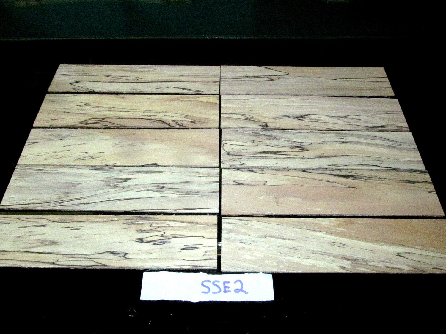 10 PIECES THIN SPALTED SYCAMORE LUMBER WOOD SCROLL 12&quot; X 3&quot; X 1/8&quot; SSE2