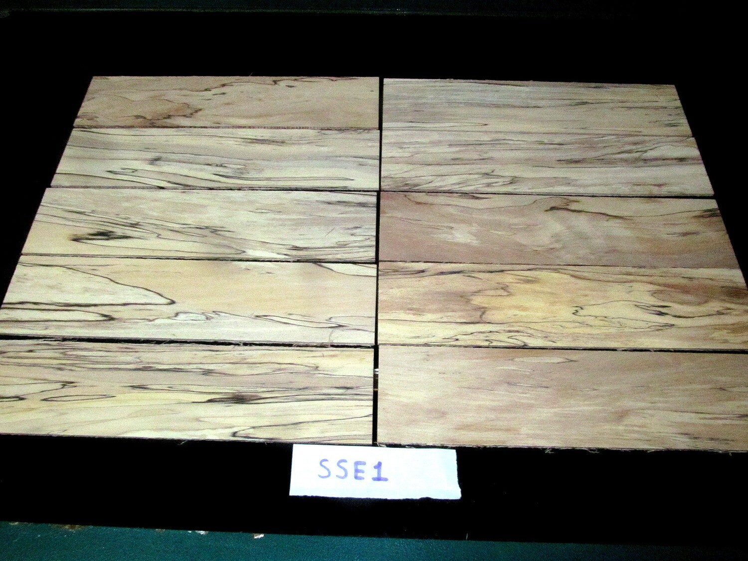 10 PIECES THIN SPALTED SYCAMORE LUMBER WOOD SCROLL 12&quot; X 3&quot; X 1/8&quot; SSE1