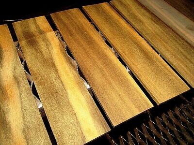 10 PIECES EXOTIC KILN DRIED SANDED THIN GREENHEART LUMBER WOOD 12&quot; X 3&quot; X 1/8&quot;