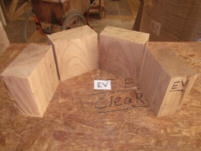 4 SIBERIAN ELM BOWL BLANKS 6&quot; X 6&quot; X 3&quot; EV