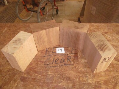 4 SIBERIAN ELM BOWL BLANKS 6&quot; X 6&quot; X 3&quot; EY