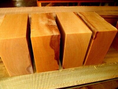 4 Beautiful Beech Bowl Blanks 5&quot; X 5&quot; X 3&quot;