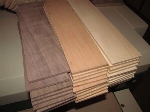 Multipak (6) Kiln Dried Sanded Walnut Cherry Maple Thins 24&quot; X 3&quot; X 1/2&quot;