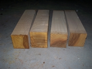 2 LARGE ELM TURNING BLANKS 4 X 4 X 11&quot;