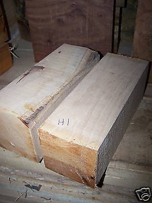 TWO LARGE  POPLAR TURNING BLANKS 4 X 4 X 11&quot;