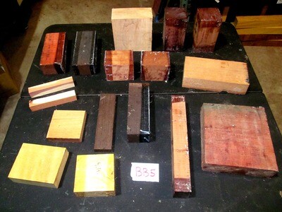 BEAUTIFUL BOX LOT OF VARIOUS SIZED EXOTIC AND DOMESTIC WOOD BB5