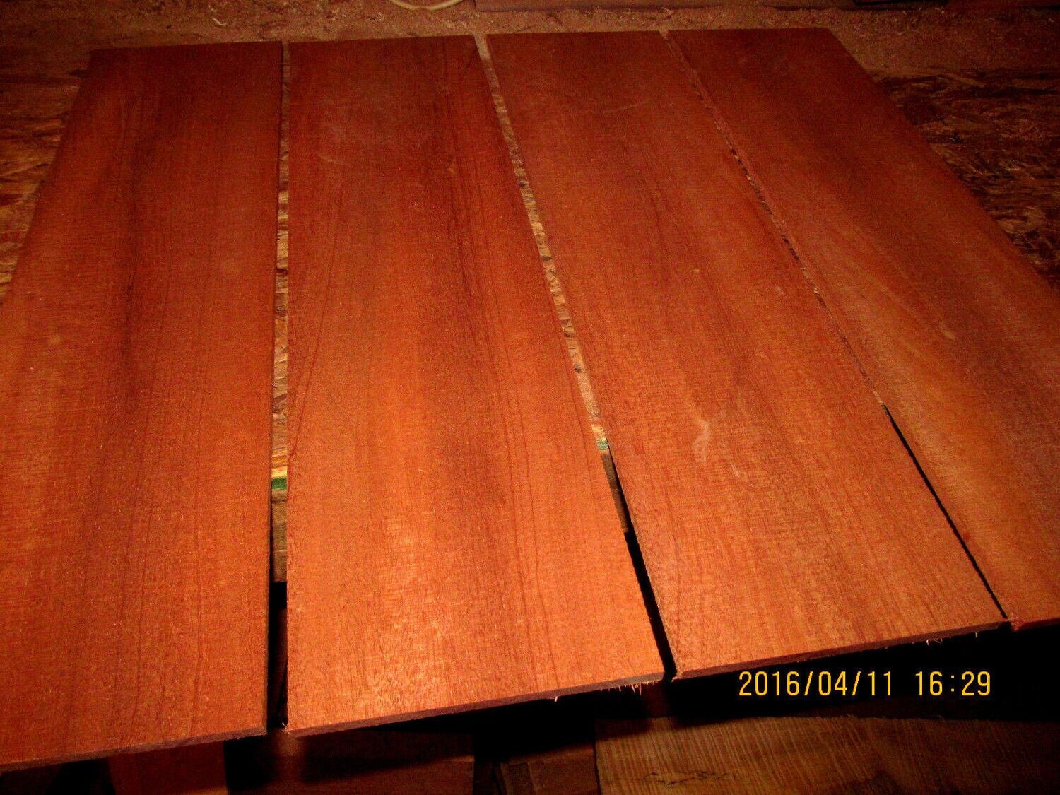 10 PIECES KILN DRIED SANDED EXOTIC AFRICAN MAHOGANY 12 X 4 X 1/8&quot;