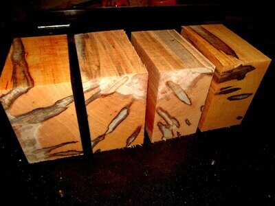 TWO (2) BEAUTIFUL AMBROSIA MAPLE BOWL BLANKS 6&quot; X 6&quot; X 3&quot;