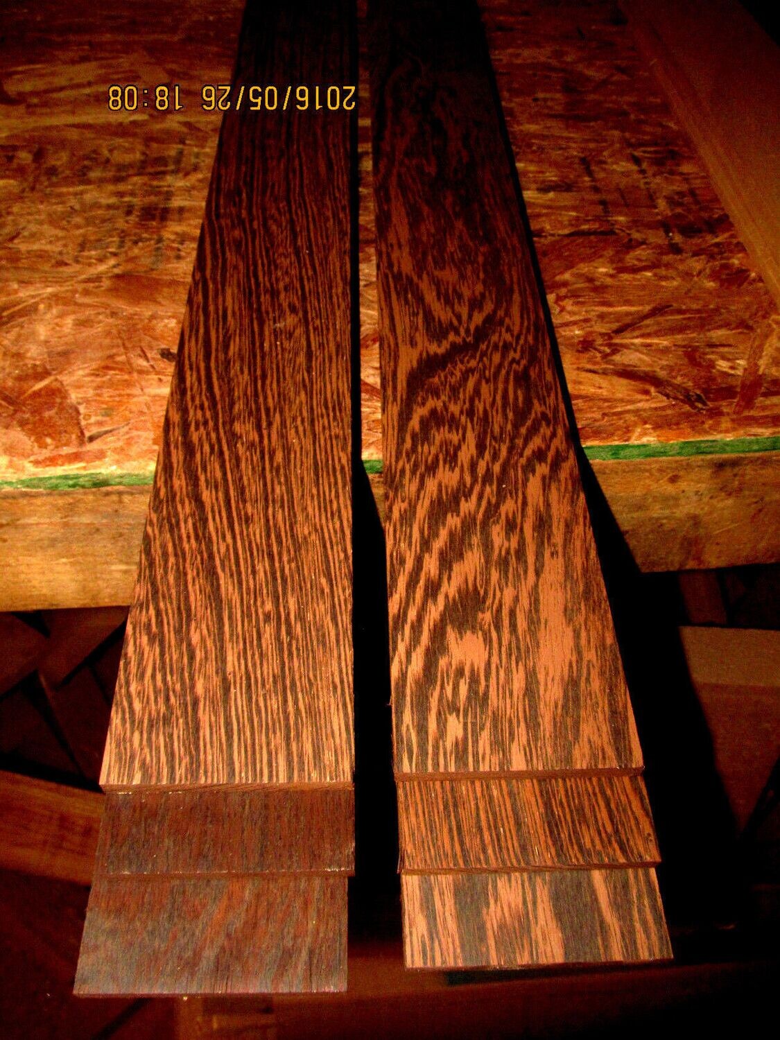 1  KILN DRIED SANDED EXOTIC WENGE 24 X 4 X 13/16&quot;