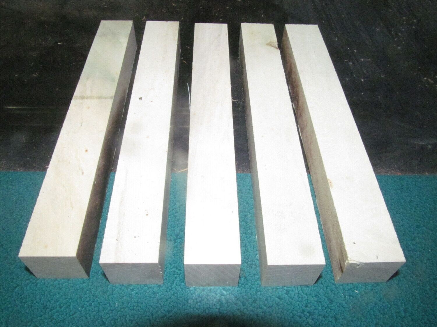 FIVE (5) PIECES KILN DRIED AMERICAN HOLLY PEN LATHE BLANKS 6&quot; X 3/4&quot; X 3/4&quot;