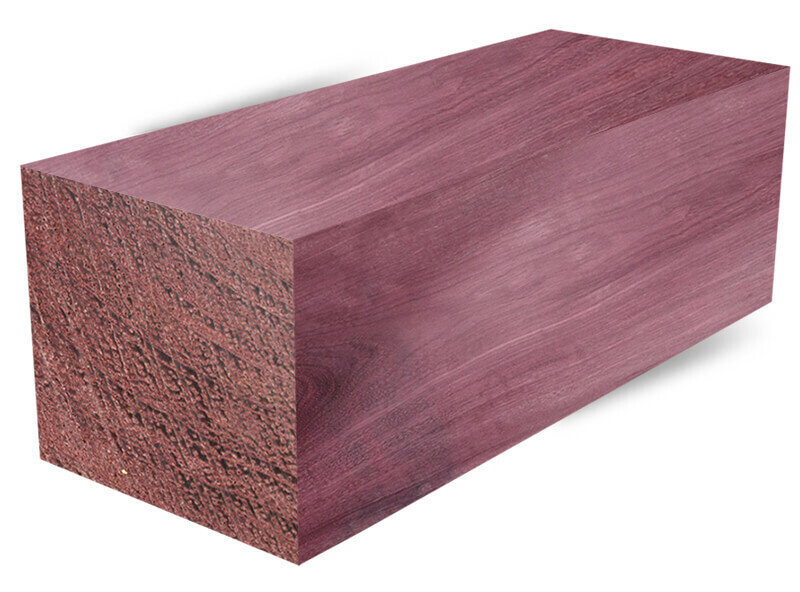 BEAUTIFUL KILN DRIED EXOTIC B GRADE PURPLEHEART TURNING BLANKS 3&quot; X 3&quot; X 12&quot;