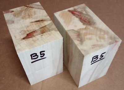 2 Beautiful FlAMING BOXELDER Bowl Blanks Lathe Turning Lumber Wood 5&quot; X 5&quot; X 3&quot; B5