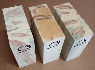 3 Beautiful FlAMING BOXELDER Bowl Blanks Lathe Turning Lumber Wood 6&quot; X 6&quot; X 2 1/2&quot; C3