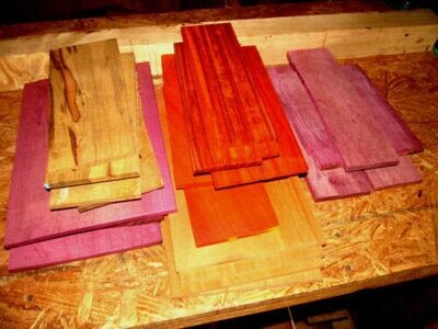 Colorful Scrap Lumber Of Various Sizes Kiln Dried Exotic & Domestic Lumber