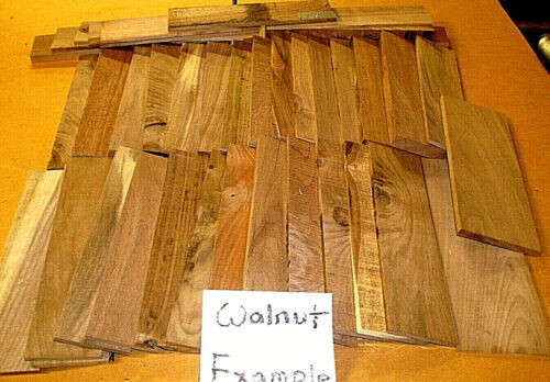 BOX OF WALNUT SCRAP OF KILN DRIED THIN LUMBER
