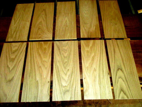 10 PIECES CLEAR THIN KILN DRIED SANDED BUTTERNUT WOOD LUMBER 12 X 4.5 - 5 X 1/4