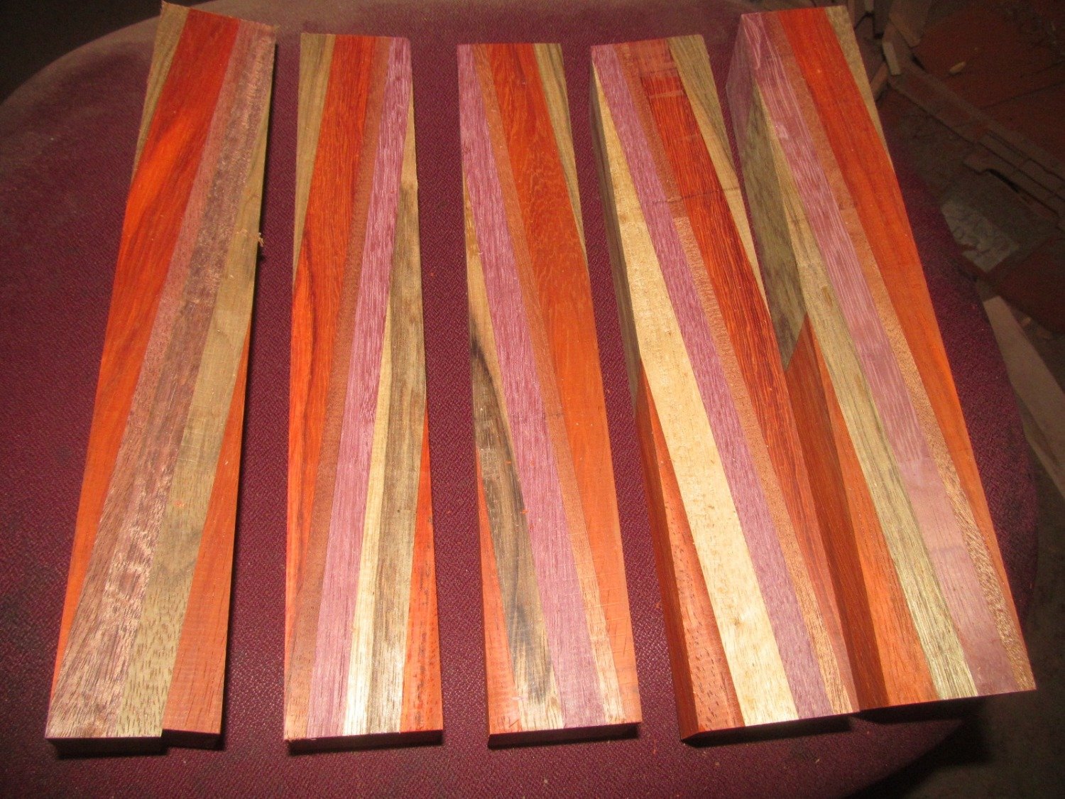 One Beautiful Exotic Offset Laminated Turning Blanks 2 X 2 X 12&quot;