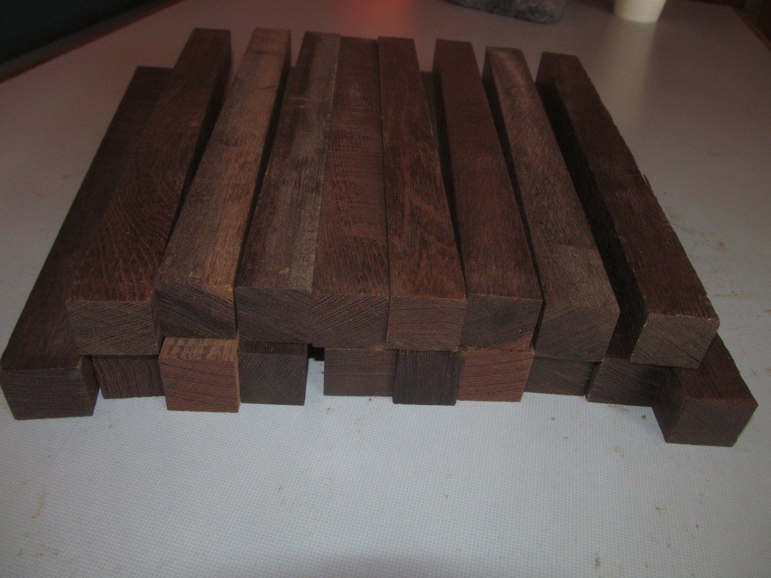 Eighteen (18) Wenge Pen Spindle Turning Blanks  1 X 1 X 12&quot;