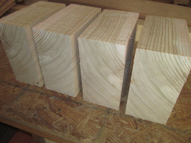4 RED ELM BOWL BLANKS 6&quot; X 6&quot; X 3&quot;