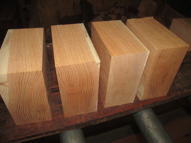 FOUR BEAUTIFUL HONEY LOCUST BOWL BLANKS 5&quot; X 5&quot; X 3&quot;