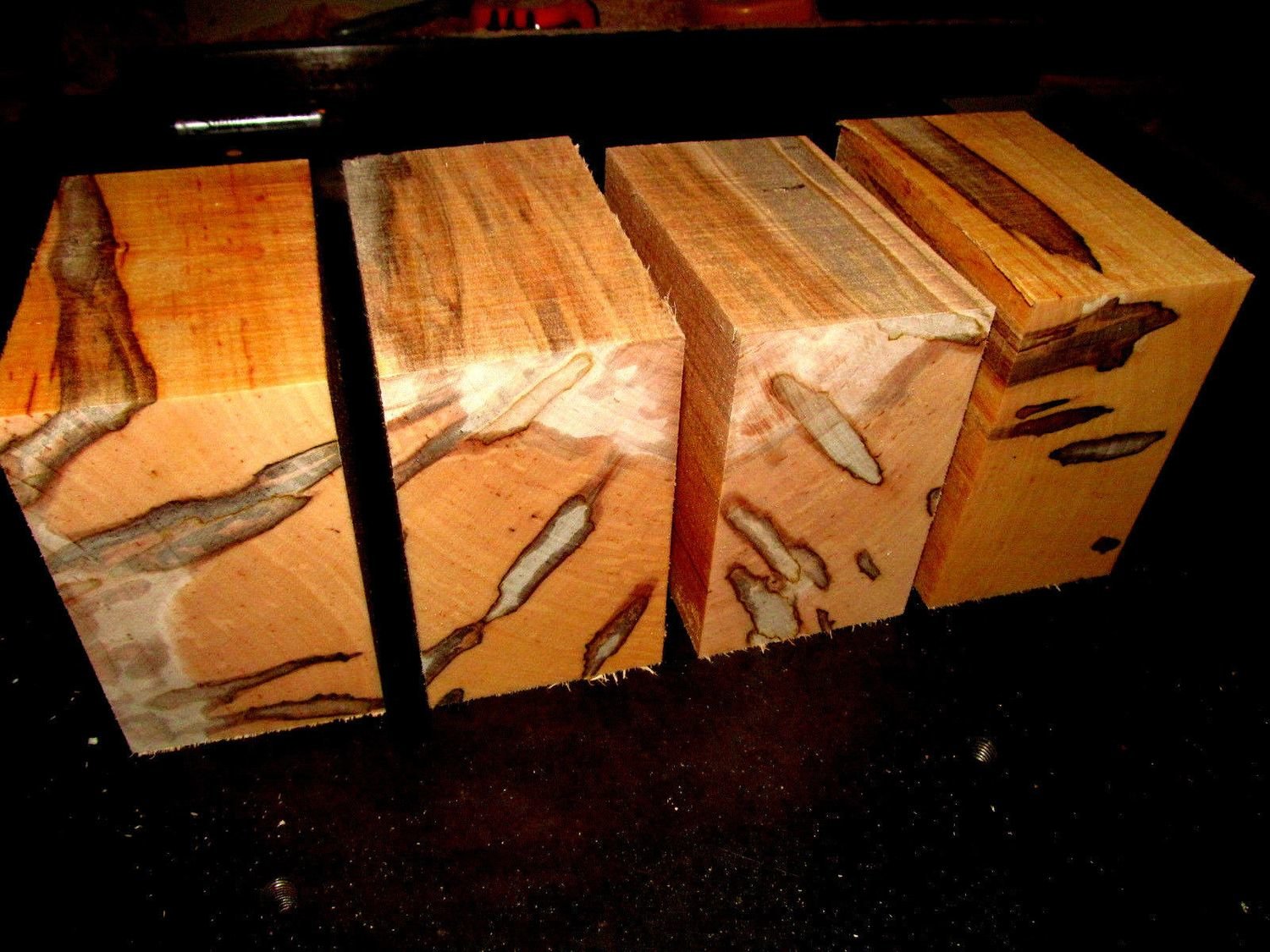 FOUR (4) BEAUTIFUL AMBROSIA MAPLE BOWL BLANKS 6&quot; X 6&quot; X 3&quot;
