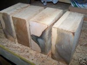 4 SWEET GUM BOWL BLANKS 6&quot; x 6&quot; x 3&quot;