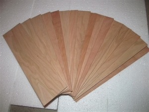 Ten 12&quot; X 3&quot; X 1/8&quot; Thin Sanded Cherry