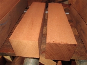 Two Kiln Dried Sapele Turning Blanks 3&quot; X 3&quot; X 12&quot;