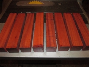 8 Exotic Kiln Dried Padauk Turning Blanks 2 X 2 X 11&quot;
