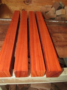 4 Kiln Dried African Padauk 2 X 2 X 36