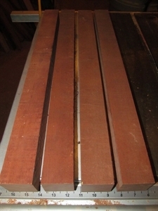FOUR Kiln Dried Exotic Sapele Turning Blanks 2 X 2 X 24&quot;