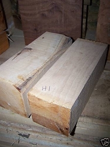 2 LARGE SASSAFRAS TURNING BLANKS 4 X 4 X 11&quot;