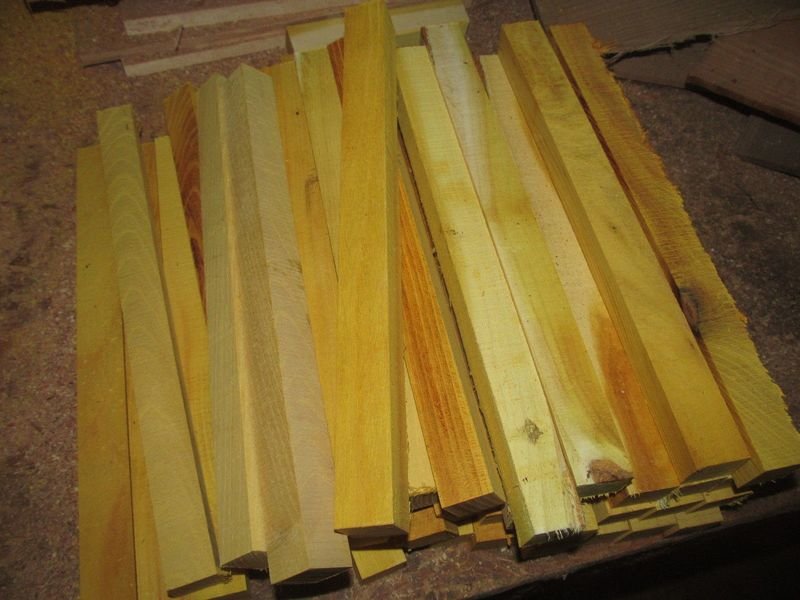 LOT 20 LONG OSAGE ORANGE TURNING LATHE PEN BLANKS LUMBER WOOD 1 X 1 X 12
