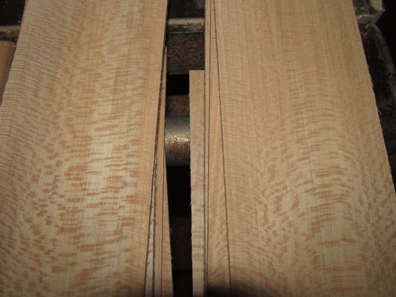 10 PIECES THIN SANDED QUARTERSAWN SYCAMORE 12" X 3" X 1/4"