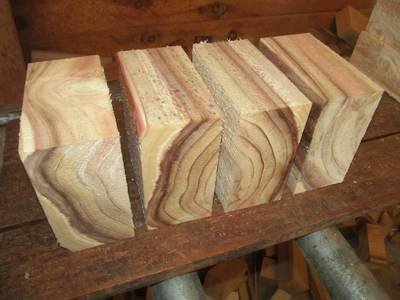 Four Cypress Bowl Blanks 5 X 5 X 3