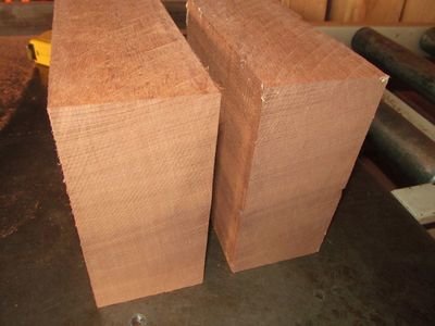 Two Kiln Dried Sapele Bowl Blanks 5&quot; X 5&quot; X 3&quot;