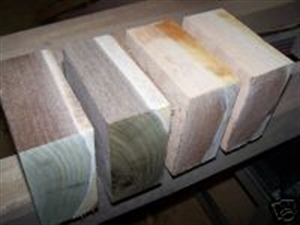 2 CHERRY / 2 WALNUT 6 X 6 X 3&quot;