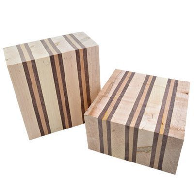 ONE MAPLE, WALNUT LAMINATED EXOTIC BOWL BLANKS 6&quot; X 6&quot; X 3&quot;