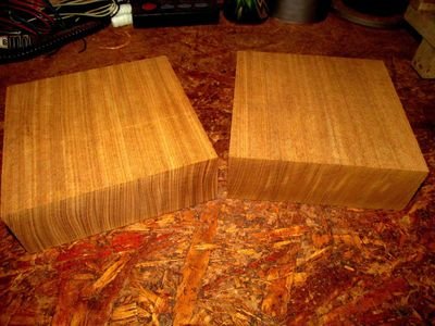 Two (2) Kiln Dried Exotic Platter Blanks 6&quot; X 6&quot; X 2&quot;