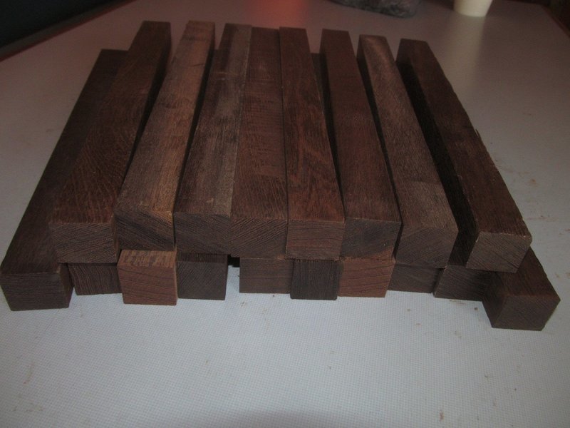 Eighteen (18) Wenge Pen Spindle Turning Blanks  1 X 1 X 12&quot;