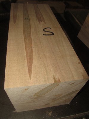 LARGE MAPLE VESSEL VASE BLANKS 5 X 5 X 12&quot;