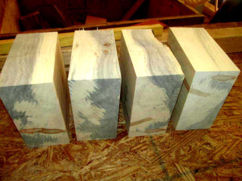4 KILN DRIED BOXELDER BOWL BLANKS 6&quot; X 6&quot; X 3&quot;