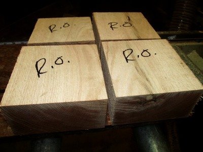 4 RED OAK BOWL BLANKS 6 X 6 X 3&quot;