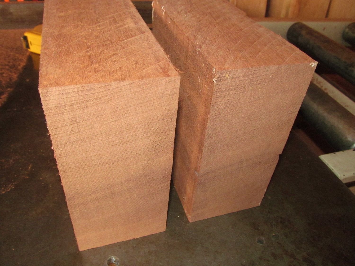 Two Kiln Dried Sapele Bowl Blanks 5&quot; X 5&quot; X 3&quot;